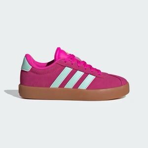 Adidas Kids/Womens Fuchsia and Light Blue Sneakers